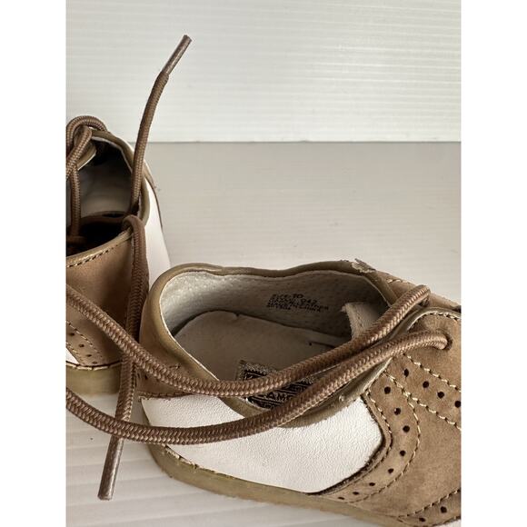 Boys L'amour Luke Leather Saddle Shoes Size 10 White Tan Dress Church Wedding - Picture 5 of 8